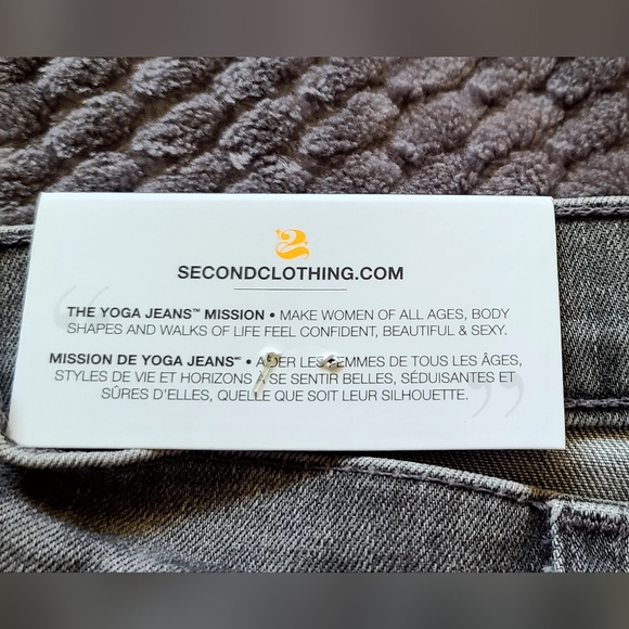 YOGAJEANS RACHEL SKINNY 31" NWT STEEL GREY JEANS - Picture 7 of 10